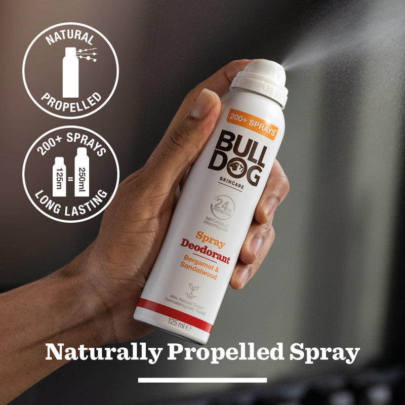 Bulldog Bergamot & Sandalwood Spray Deodorant